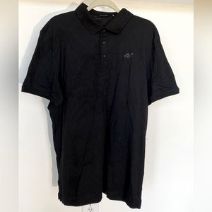 4F polo Short Sleeve Black XXL Business Casual